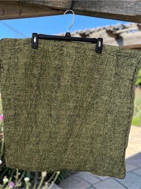Charter Club Olive Green Textured Pillow Cover